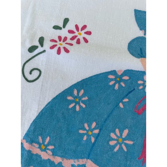 Vintage PIllowcase set Hand Painted blue Sun Bonnet Sue - Picture 9 of 12